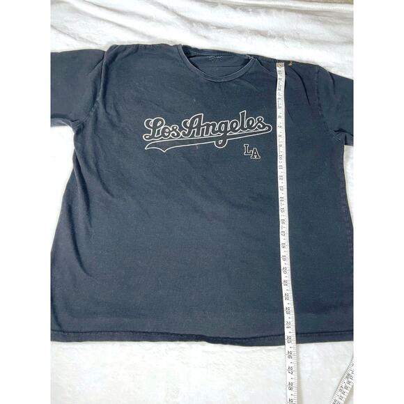 Los Angeles Script Logo T-Shirt Navy Blue Men’s XL - Picture 4 of 6